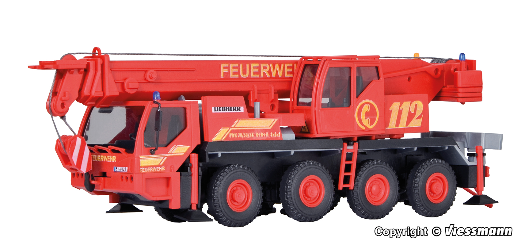 Kibri 13041 Feuerwehr Kranwagen LIEBHERR LTM 1050/4 Spur H0