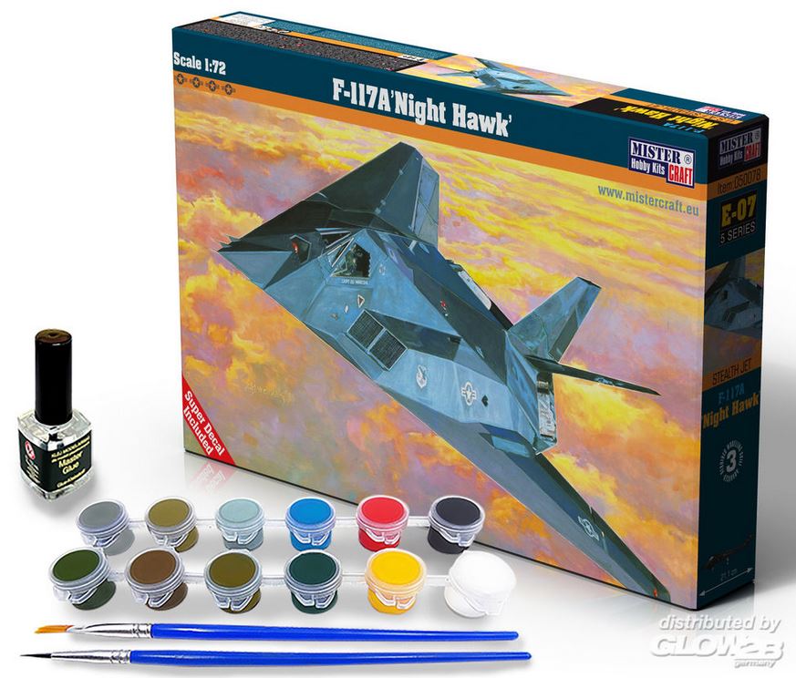 Mistercraft SE-05 F-117A Night Hawk SUPER SET - 1:72 - Bausatz - Neu