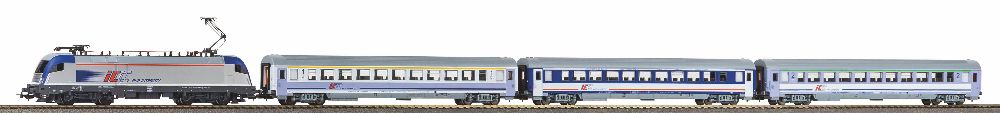 Piko 97931 Start-Set Bettung E-Lok Taurus 3 IC Wgn PKP Spur H0