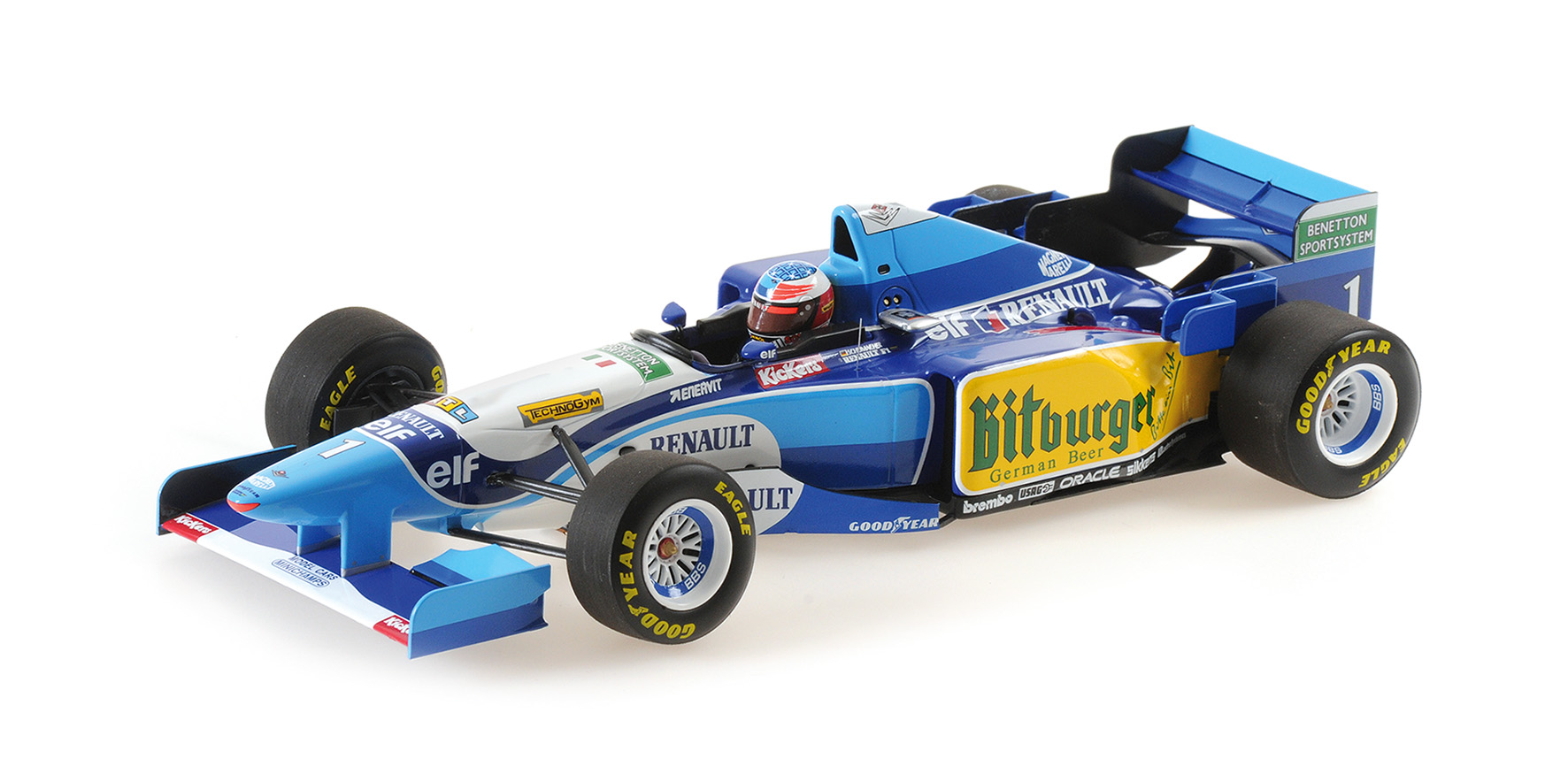 Minichamps 510953301 M SCHUMACHER WINNER PACIFIC GP WC 1995 1:18