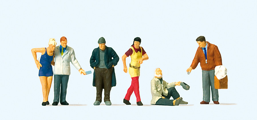 Preiser 10591 In der Fußgängerzone 1:87 Spur H0 Neu OVP Figuren