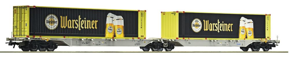 Roco 6600320 Container-Doppeltragwagen "Warsteiner" 1:87 Spur H0