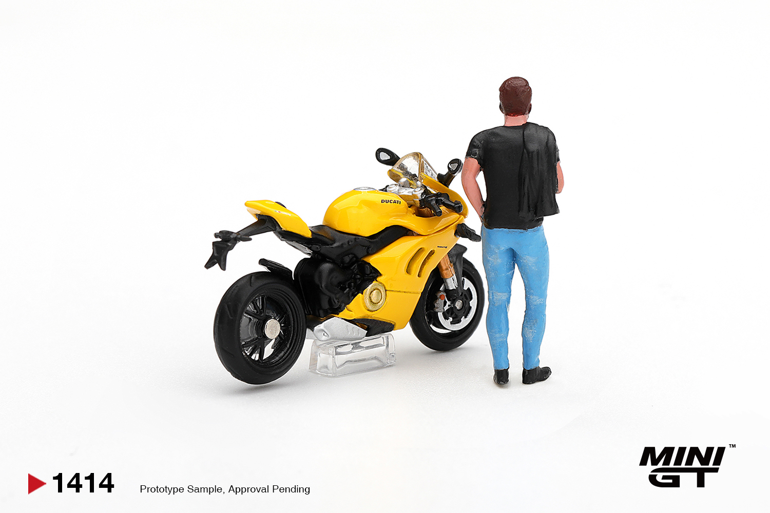 Mini GT 1414 1:64 DUCATI PANIGALE V4 W/ S GIALLO FIGURE 2020