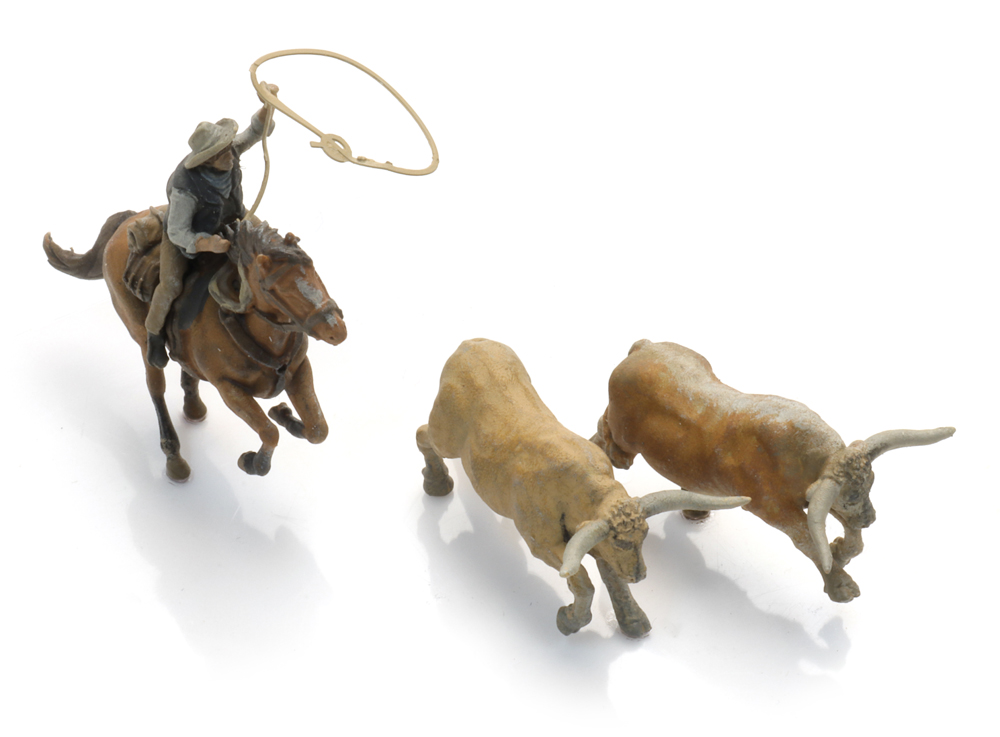 Artitec 5870170 Cowboy fängt Longhorns mit dem Lasso