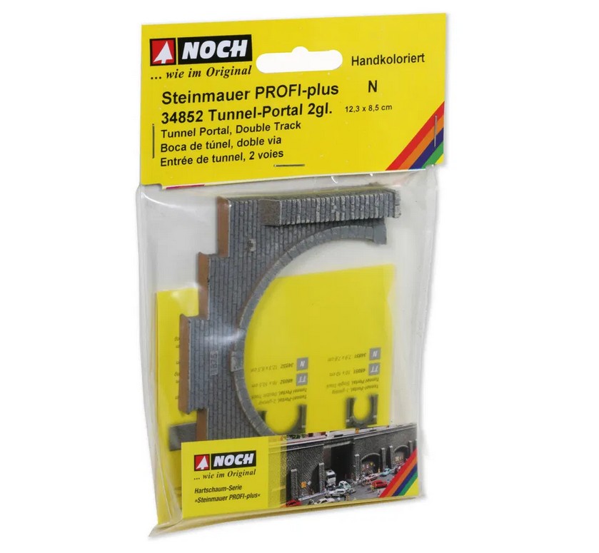 Noch 34852 Tunnel-Portal 2-gleisig, 12,3 x 8,5 cm 1:160 Spur N NEU