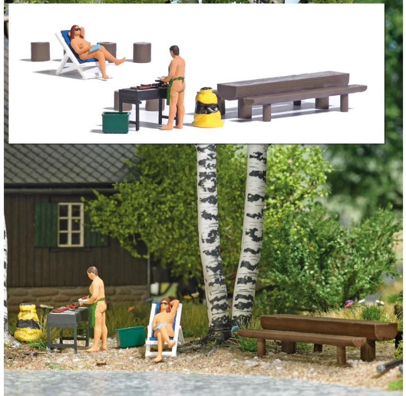 Busch 7946 Action-Set: Nacktgriller - Spur H0 - Neu - OVP