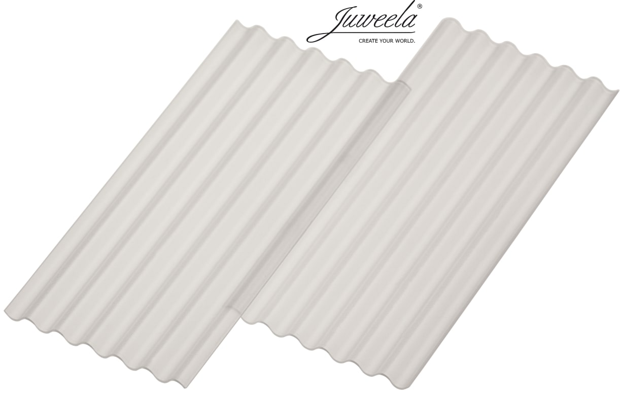 Juweela 23247 Wellplatte "Faserzement" opal, 6x (Miniatur)