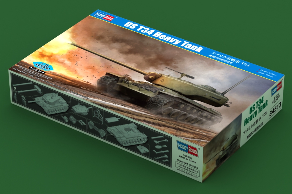 HobbyBoss 84513 US T34 Heavy Tank 1:35 Modellbausatz Neu OVP