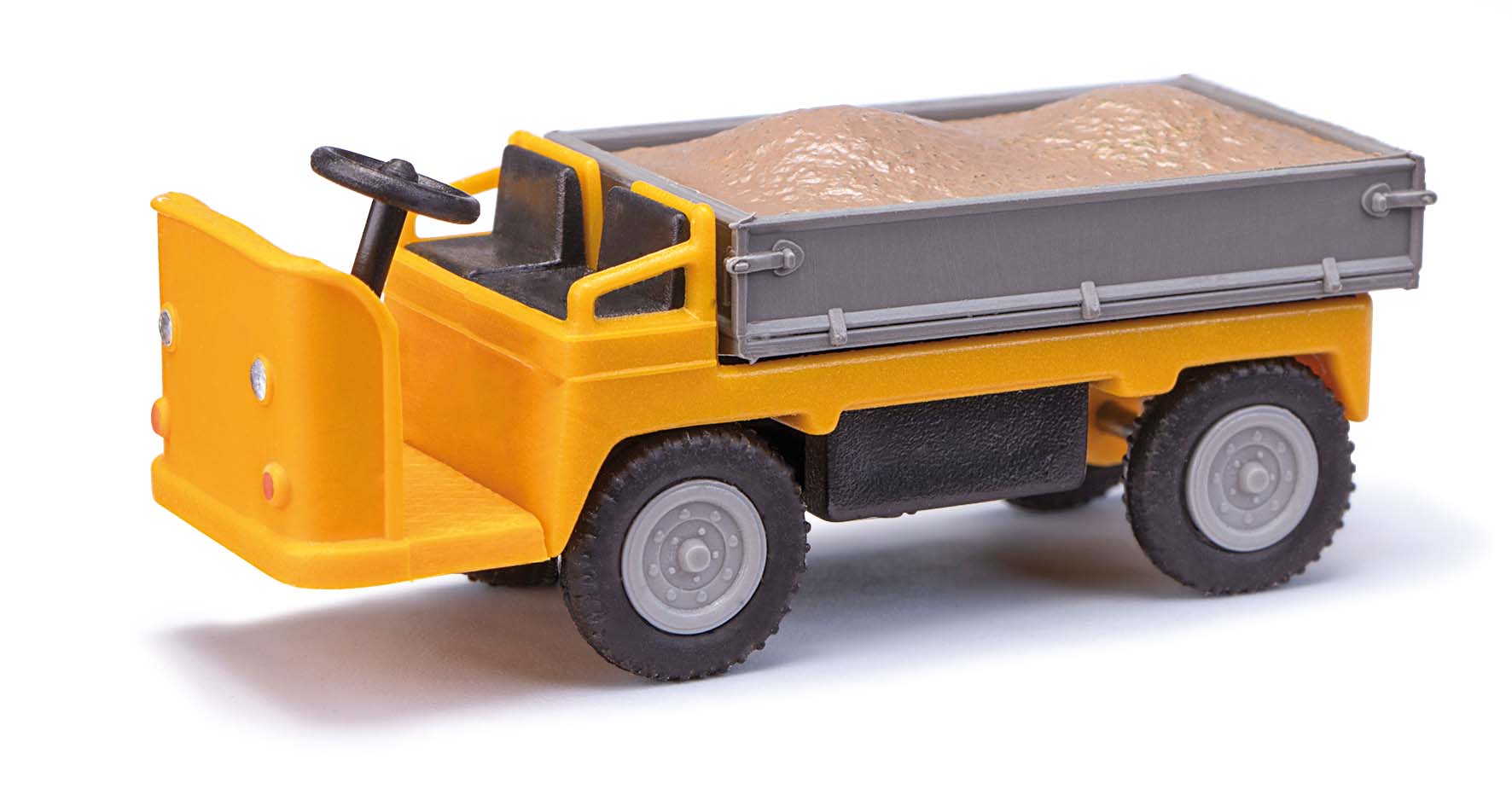Busch 210009333 E-Karre Balcancar mit Kiesladung Gelb 1:87 Spur H0
