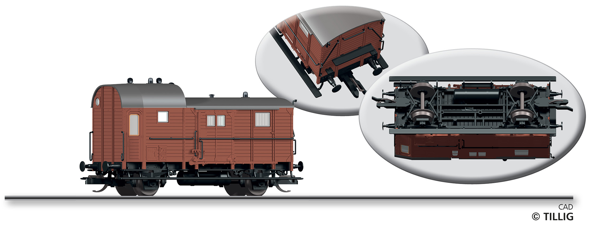 Tillig 95902 Güterzug-Packwagen Pg der K.P.E.V.