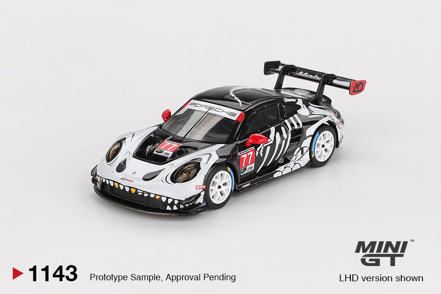 Mini GT MGT01143-BL 1:64 PORSCHE 911 (992) GT3 R #77 GTD PRO AO RACING