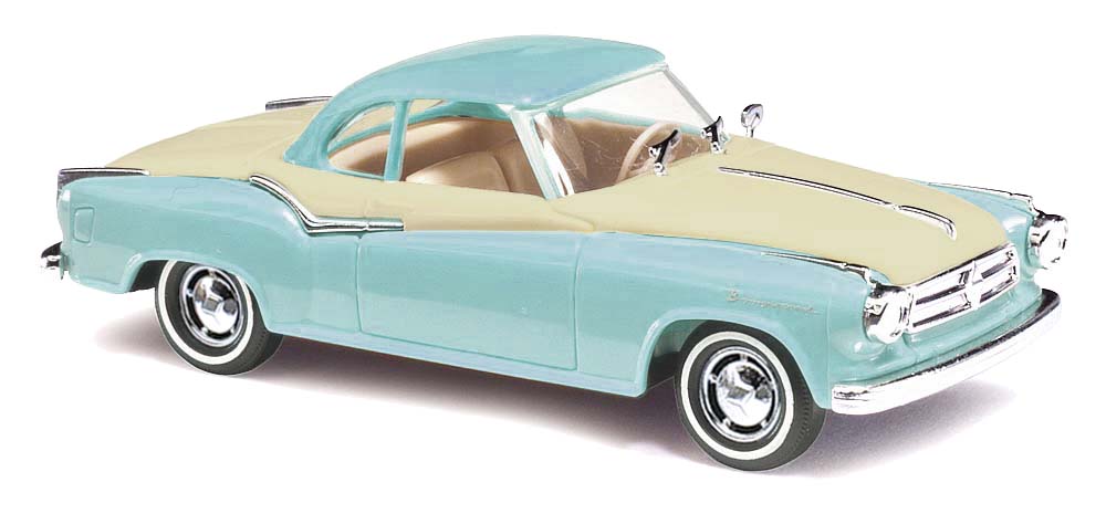 Busch 43118 Borgward Isabella Coupé Zweifarbig Blau/Creme 1:87