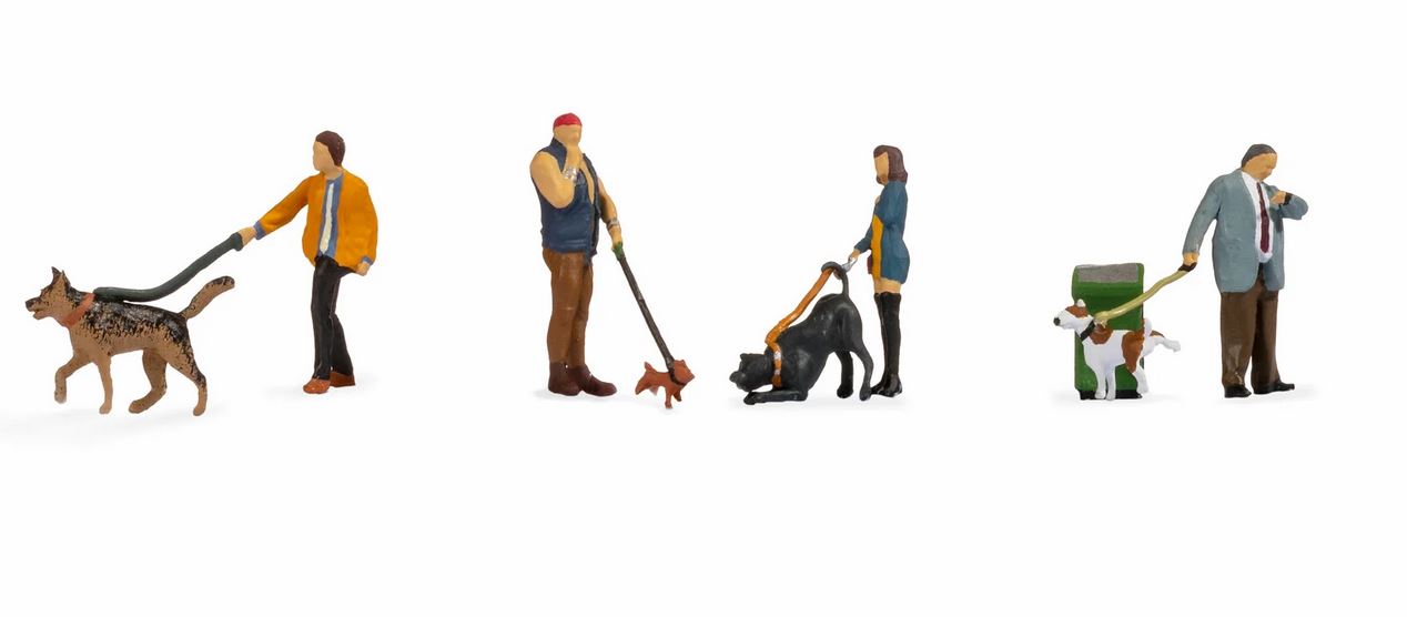 Noch 15471 Menschen mit Hunden - Spur H0 - Neu - OVP Figuren