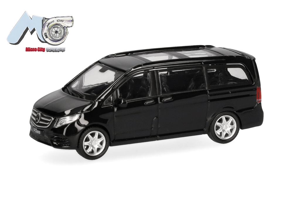Herpa 87MC000075 MicroCity: Mercedes-Benz V-Klasse, schwarz 1:87 NEU