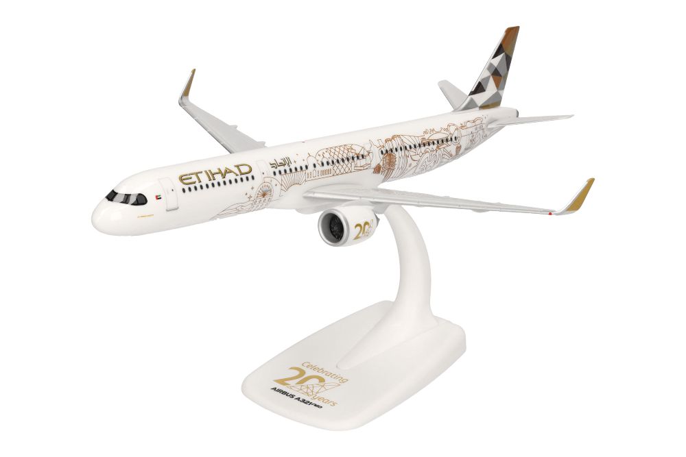 Herpa 615013 A321neo Etihad 20th Annivers 1:200