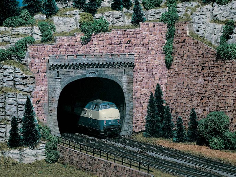 Vollmer 42502 H0 Tunnelportal, zweigleisig, 2 Stück