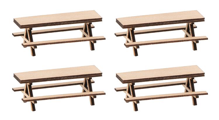 Faller 180304 4 Picknickbänke 1:87 Spur H0 Neu OVP