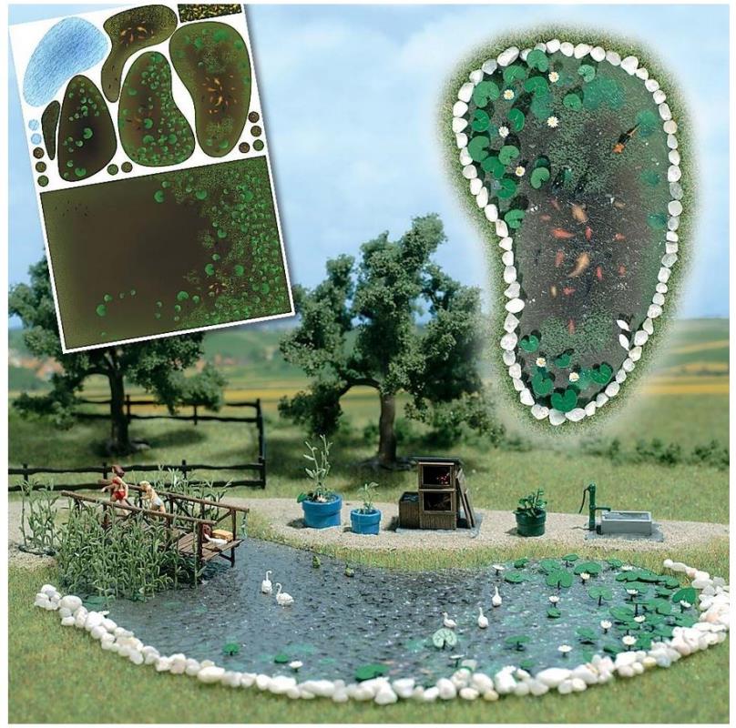Busch 1210 Gartenteich Set