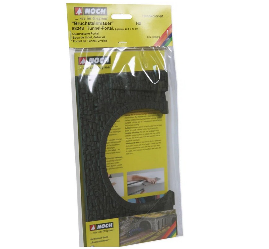Noch 58248 Tunnel-Portal 2-gleisig, 23,5 x 13 cm 1:87 Spur H0 NEU