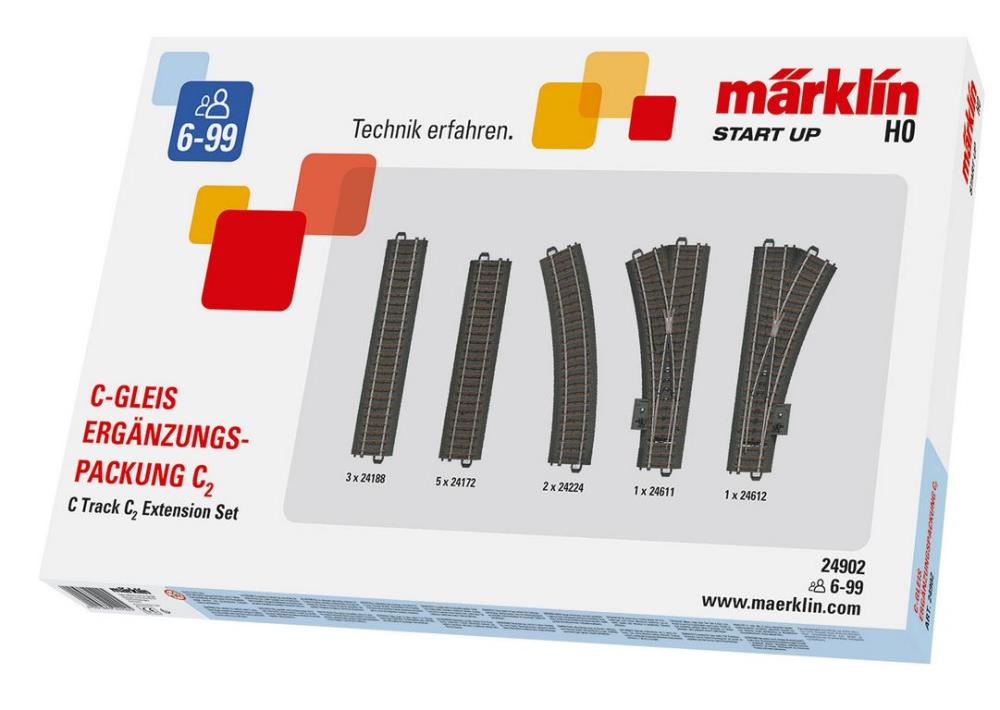 Märklin 24902 Start up - C-Gleis-Ergänzungspackung C2 - Spur H0