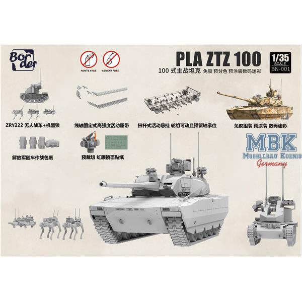Border Model BN-001 PLA ZTZ-100 1:35 Modellbausatz NEU OVP