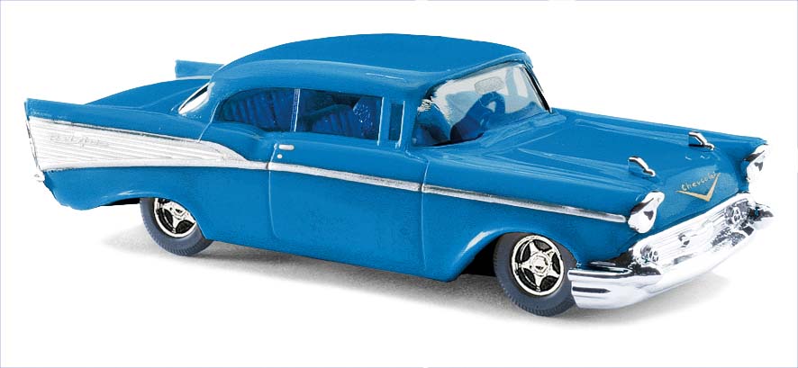 Busch 45025 Chevrolet Bel Air '57 Blau 1:87 Spur H0 Standmodell