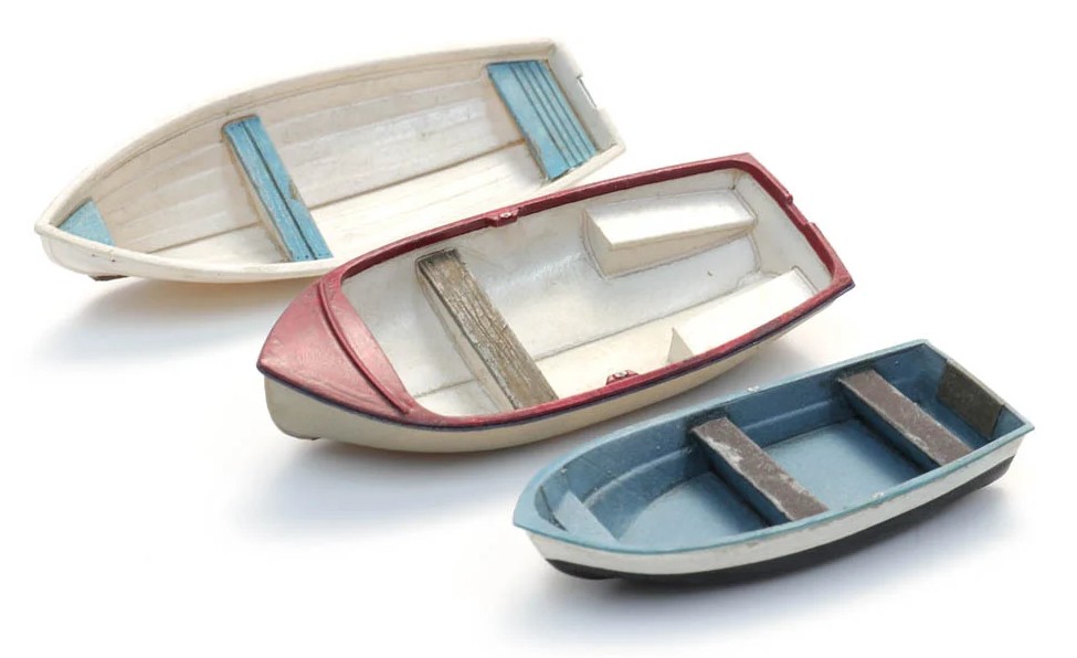 Artitec 50.152 Ruderboote aus Polyester (3x) 1:87 Spur H0 Bausatz
