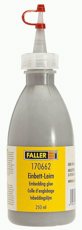 Faller 170662 Einbett-Leim, schottergrau, 250 ml NEU
