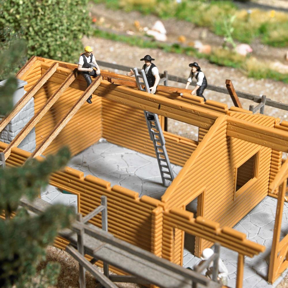 Busch 79902 Action-Set: Zimmermänner mit Gerüst 1:87 Spur H0