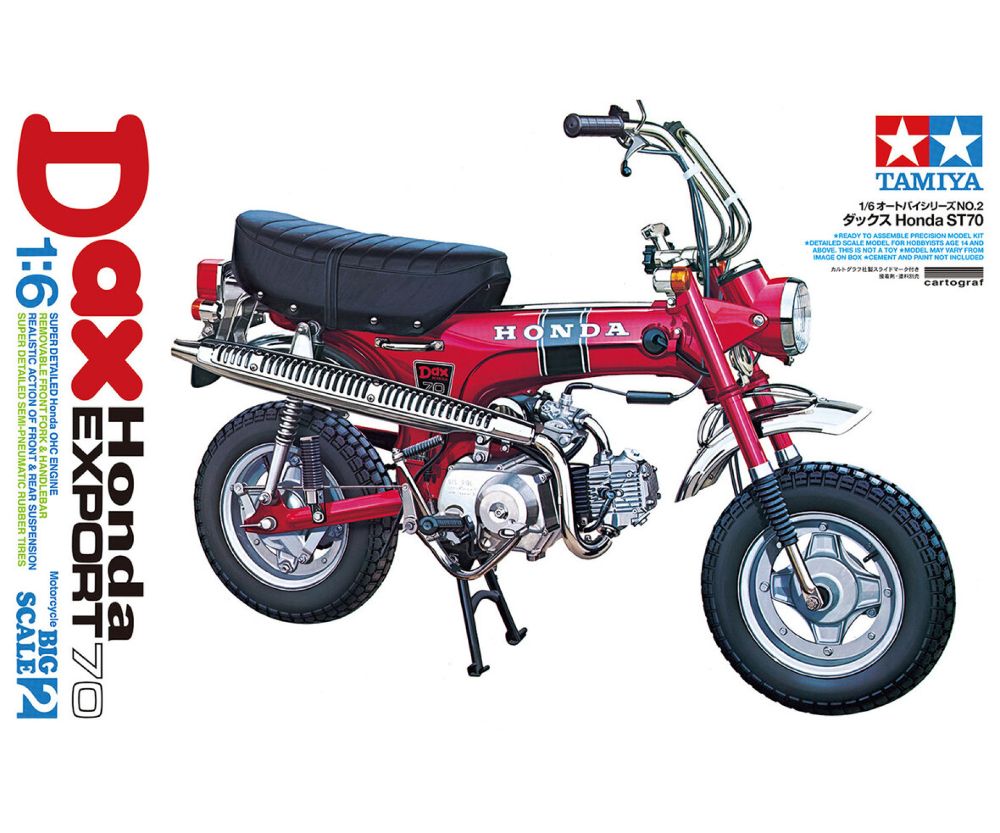 Tamiya 16002 Motorrad Dax Honda Export 70 (ST70) 1:6 Bausatz