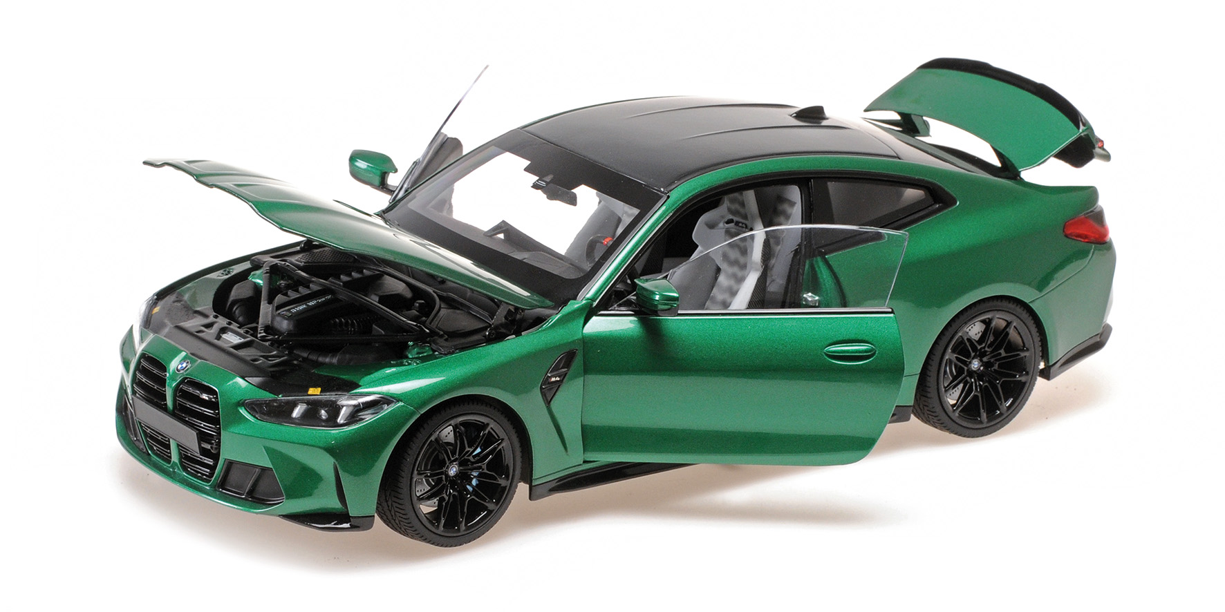 Minichamps 110020142 BMW M4 2024 GREEN METALLIC 1:18 Standmodell NEU