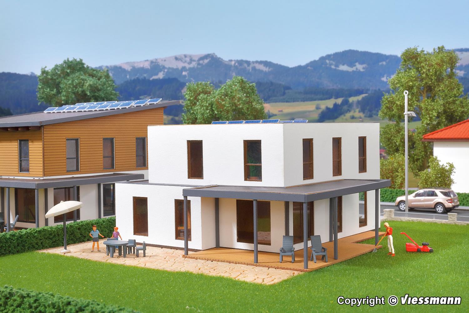 Kibri 38339 Kubushaus Lina mit Terrasse Polyplate 1:87 Spur H0