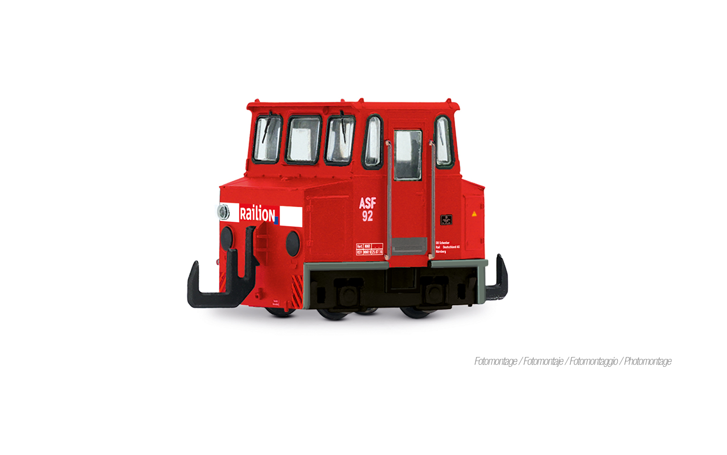 Arnold HN2661D Railion, ASF (Akku-Schleppfahrzeug), rote Farbgebung, mit Mu