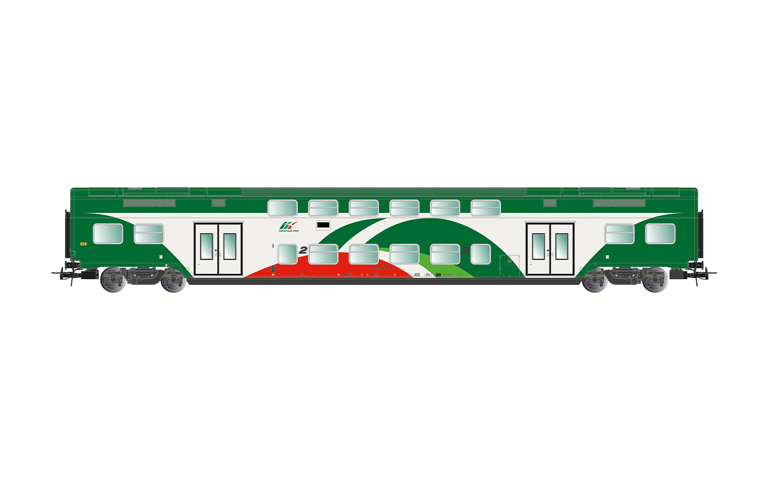 Lima HL5062 Trenitalia Tper, Vivalto-Doppelstockwagen, in FER-Farbgebung