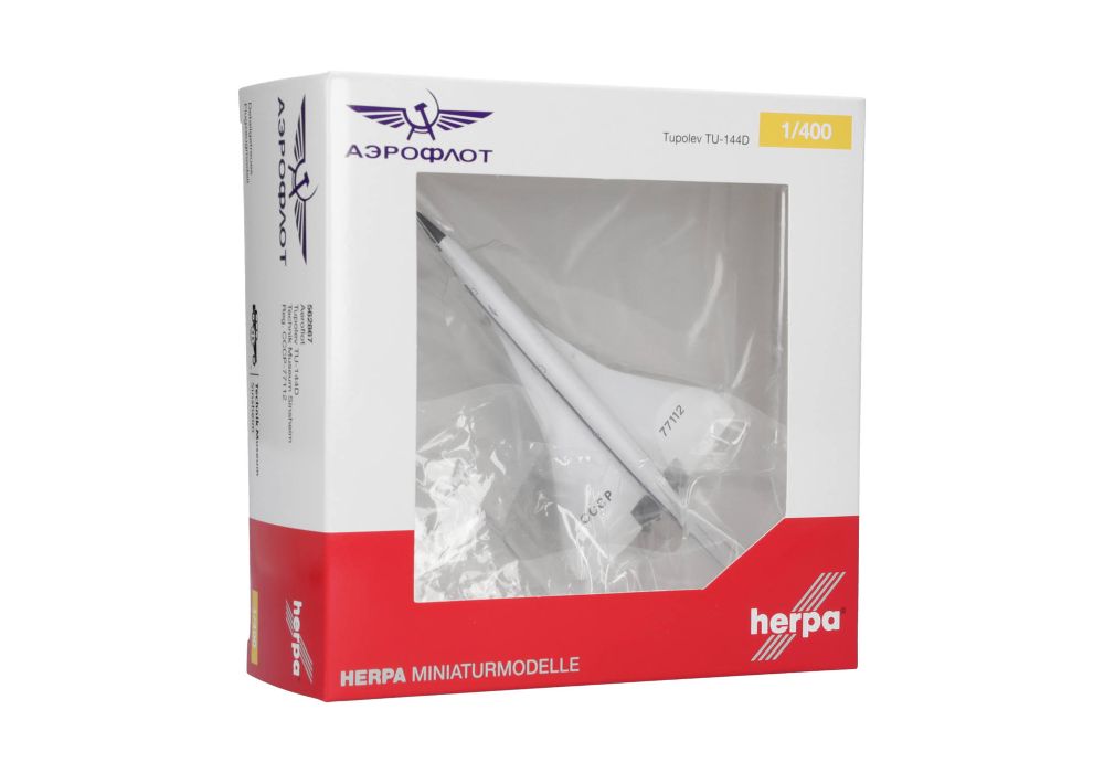 Herpa 562867 Aeroflot Tupolev TU-144D Technik-Museum Sinsheim 1:400