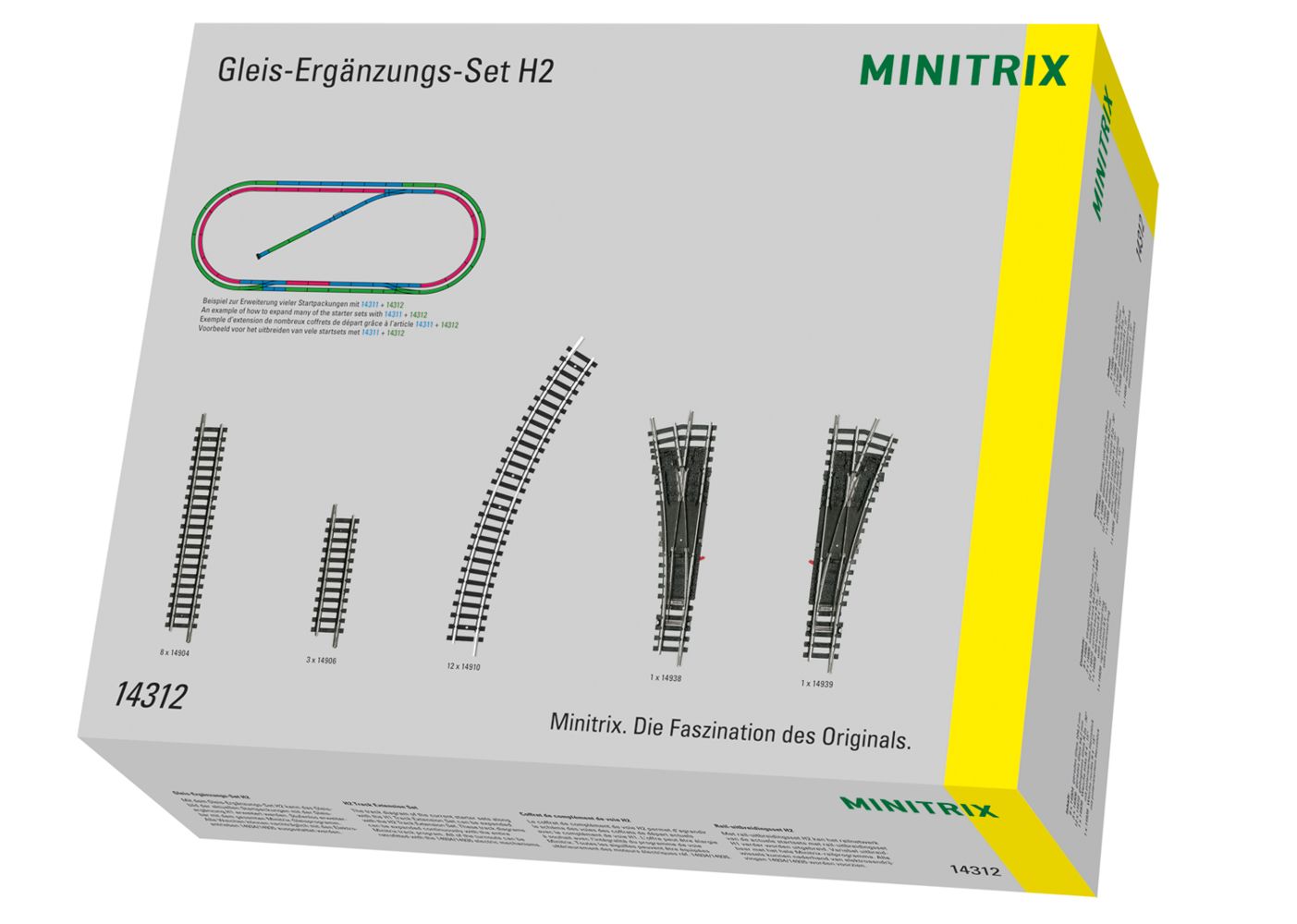 Trix 14312 Gleis-Ergänzungs-Set H2 1:160 Spur N Neu OVP