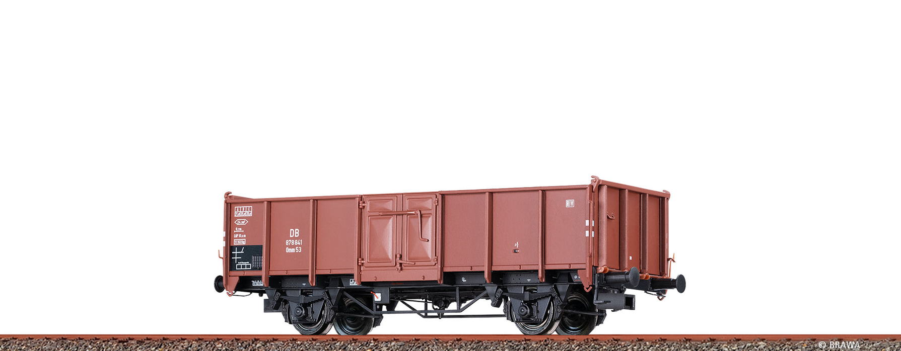 Brawa 50056 Offener Güterwagen Omm53 DB 1:87 Spur H0 DC NEU