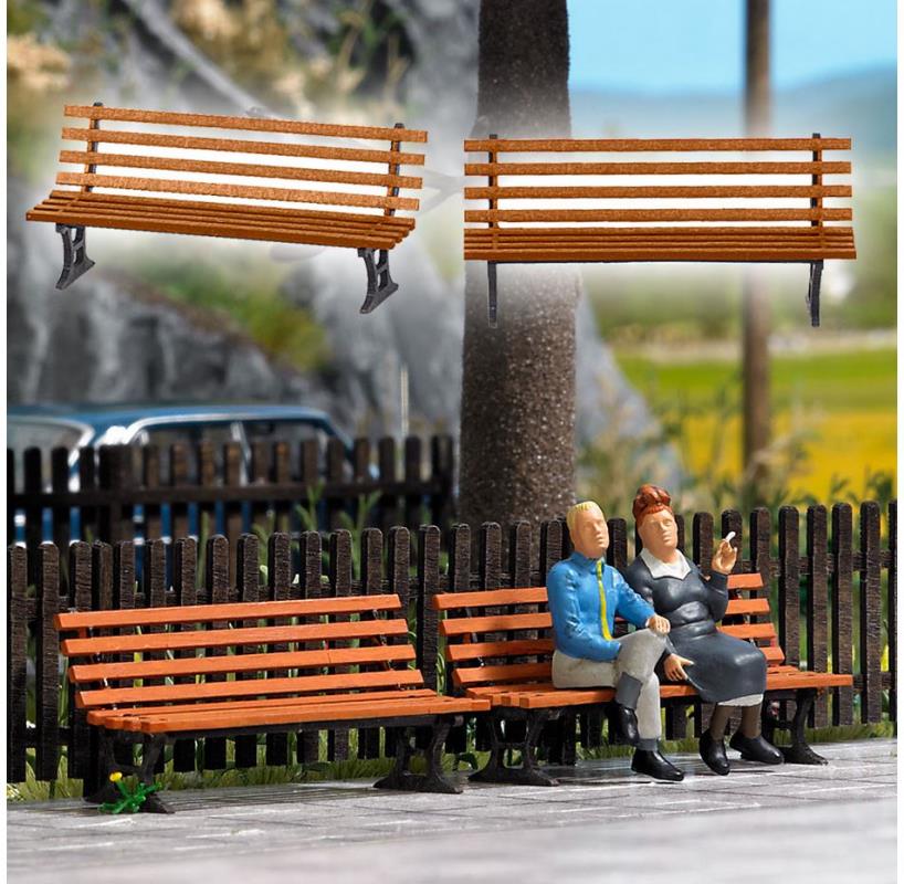 Busch 10300 Zwei Sitzbänke 1:45 Spur 0 Neu OVP