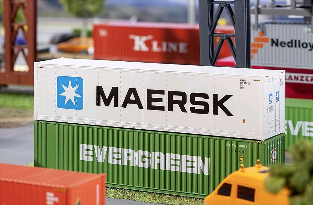 Faller 180847 40' Hi-Cube Refrigerator Container MAERSK 1:87 Spur H0 Neu O