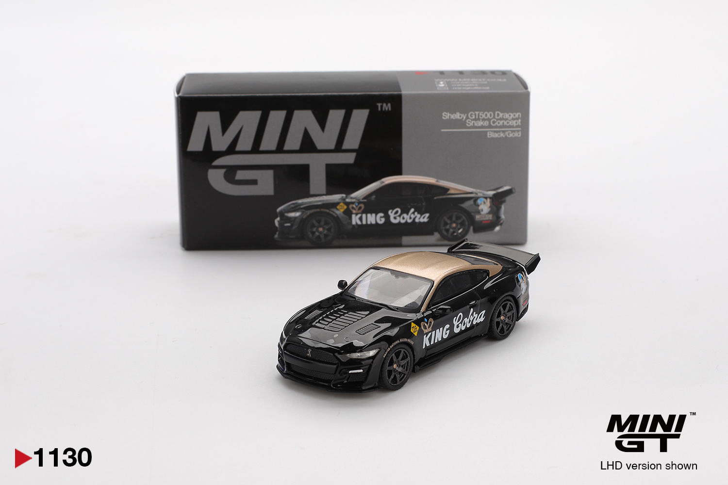 Mini GT 1130 Shelby GT500 Dragon Snake Concept Black/Gold 1:64