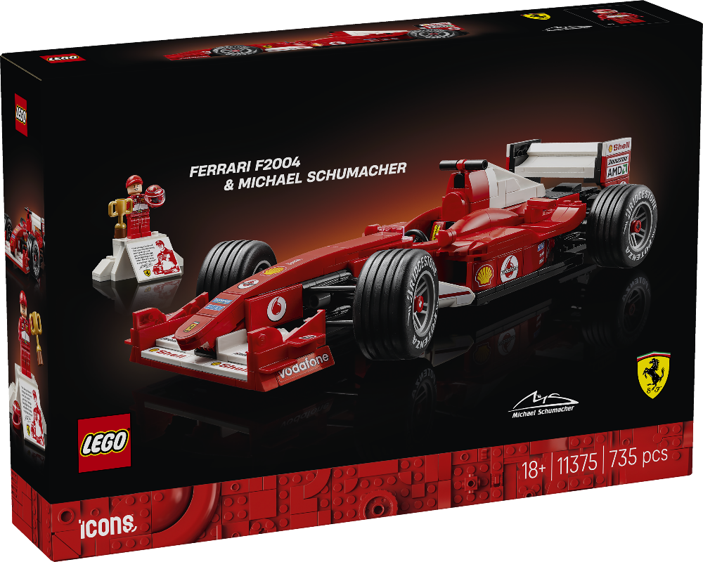 LEGO 11375 ICONS Ferrari F2004 und Michael Schumacher Bausatz