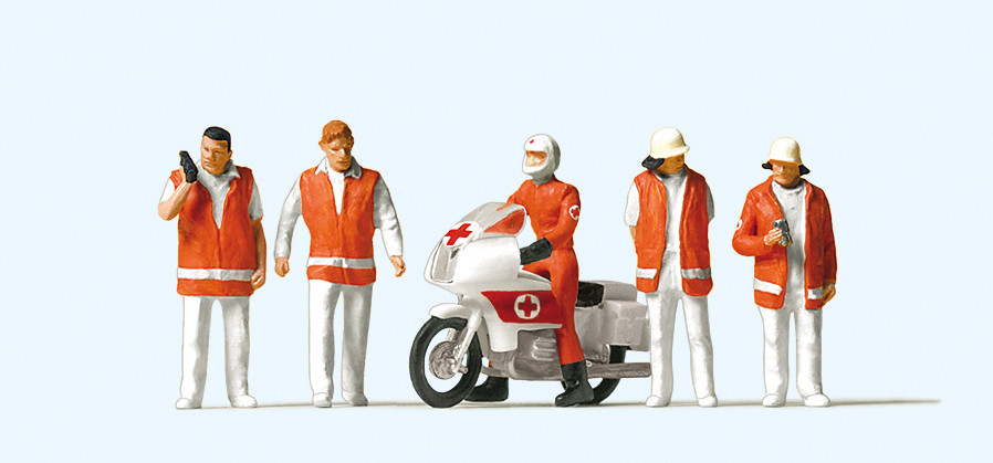 Preiser 10100 Rettungsdienst 1:87 Spur H0 Neu OVP Figuren