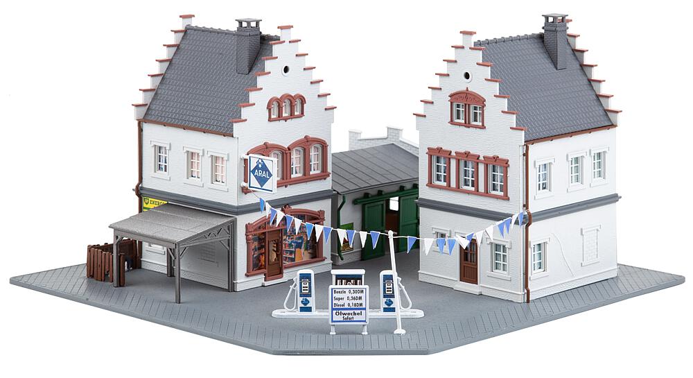 Faller 130167 Tankstelle Hesselbach - 1:87 Spur H0 - Bausatz - Neu - OVP