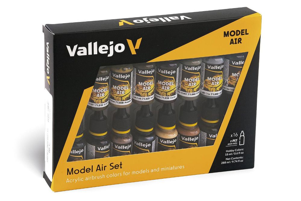 Vallejo 71194 Farb-Set Alterungs-Set 16 x 18 ml Model Air NEU OVP
