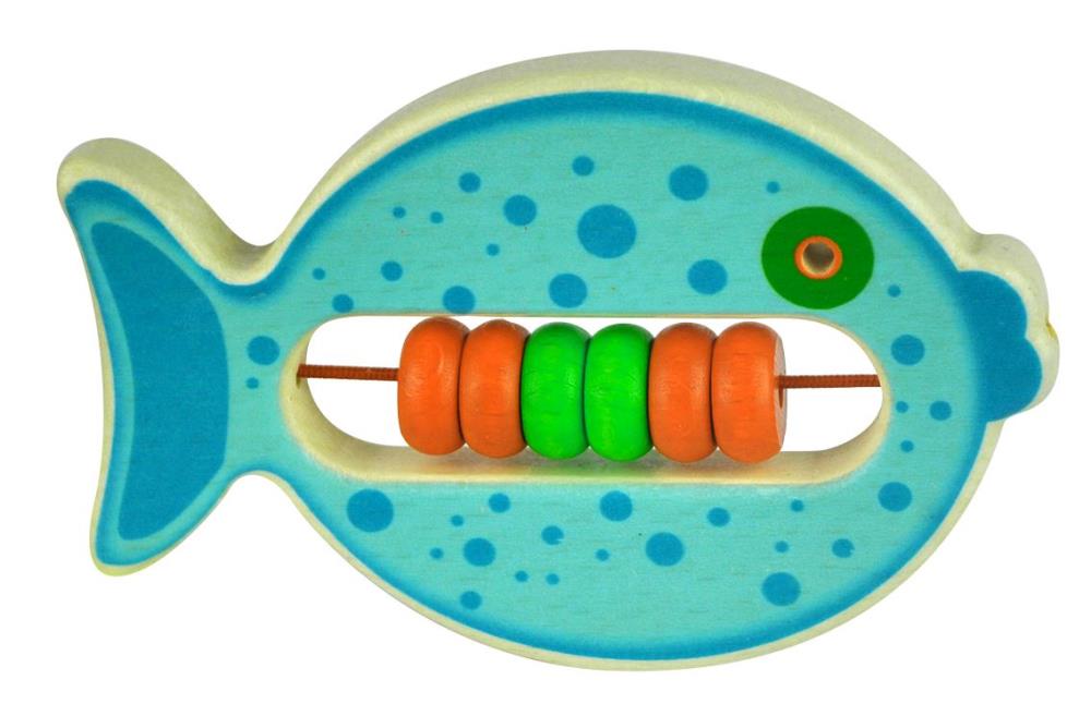 Voggenreiter 1136 Klapper-Fisch Bulli (blau)  Klangspielzeug ab 6 Monate