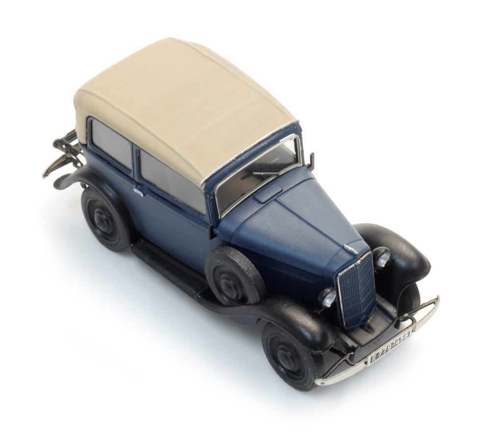 Artitec 387.646 Opel P4 Dach geschlossen blau 1:87 Spur H0 NEU OVP