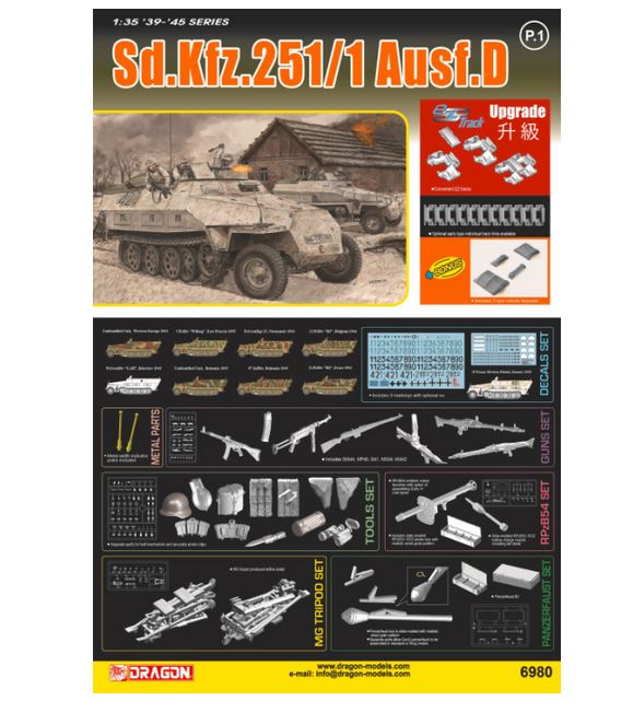 Dragon 6980 Sd.Kfz.251/1 Ausf.D 1:35 Modellbausatz Neu OVP