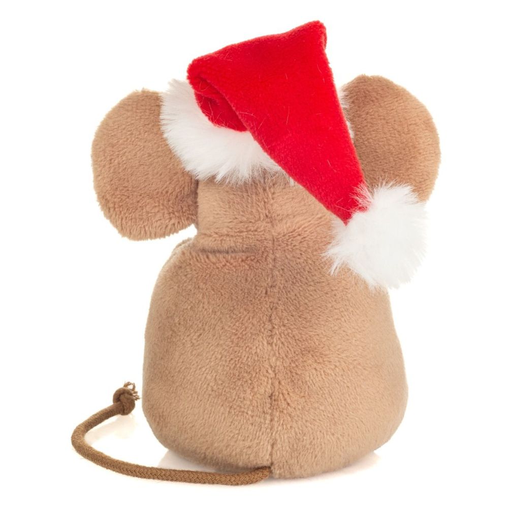 Teddy Hermann 946298 Weihnachtsmaus mit Ilexblatt 11 cm Plüsch/Kuscheltier