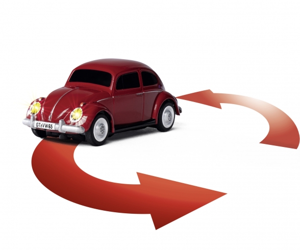 Carson 500504147 Volkswagen Beetle rot 2.4G 100% RTR 1:87 Spur H0