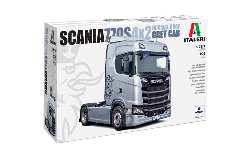 Italeri 3971 Scania S770 4x2 Normal Roof "Grey Cab" 1:24 Bausatz